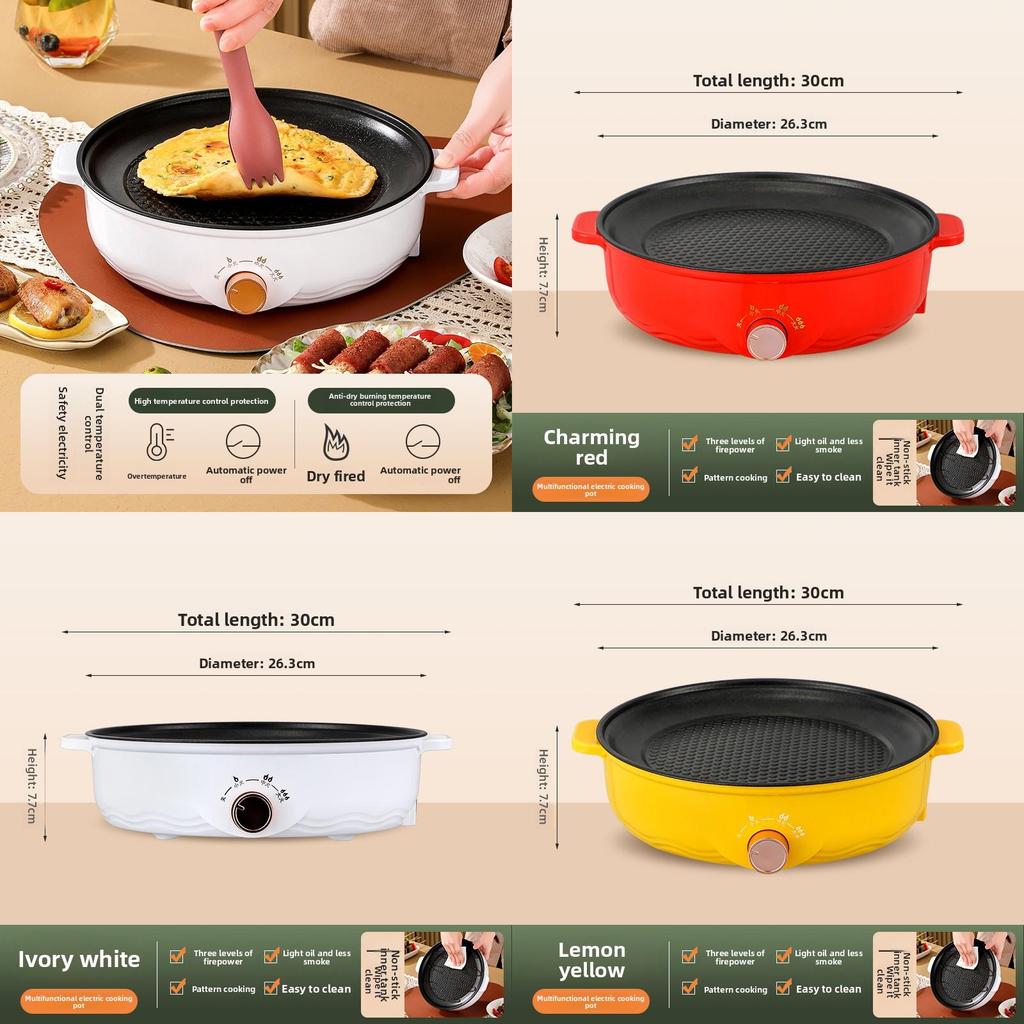 Electric Griddle With Non Stick Surface For Home Use And Small Family Cooking