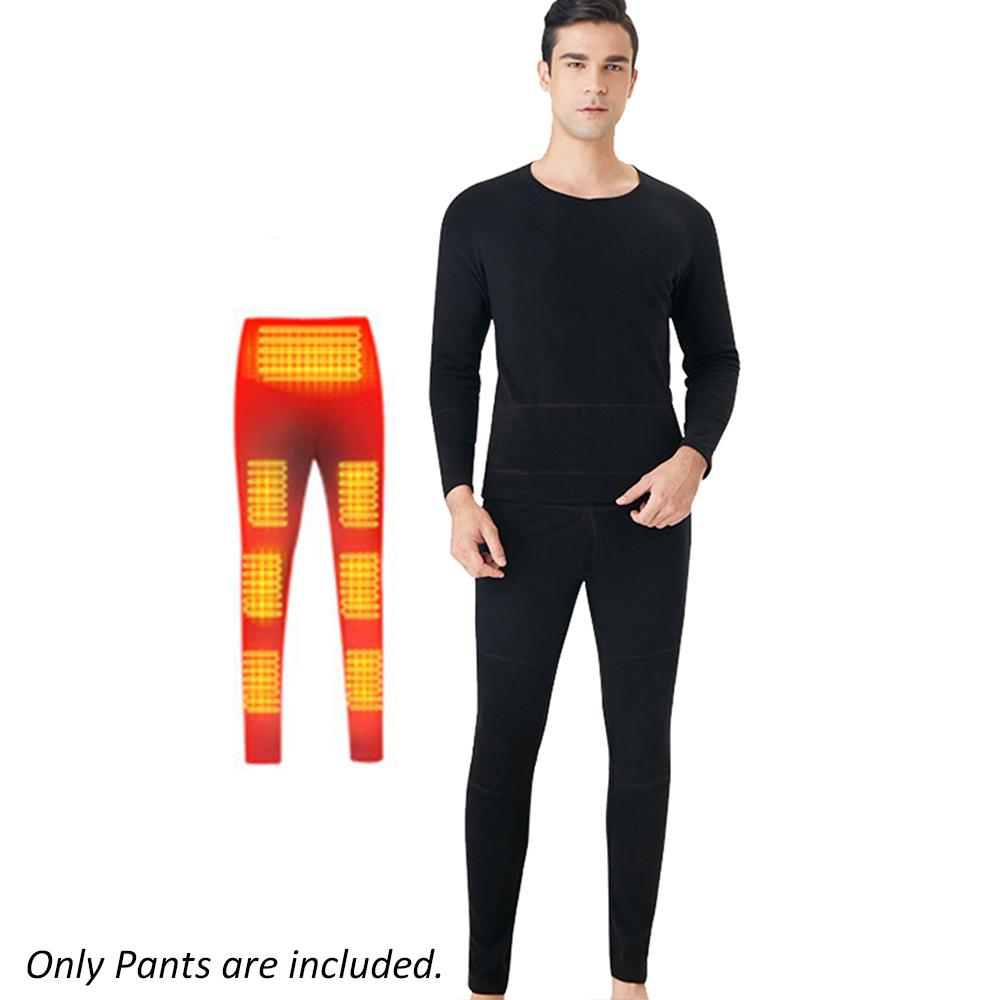 Pantalones Térmicos Lavables con Carga USB Calentamiento Térmico Eléctrico Pantalones Aislantes para Deporte con 5 Niveles de Temperatura