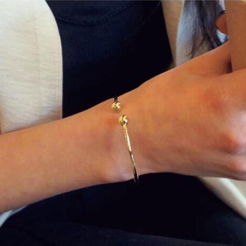 

Женская мода литья узел открытый металлический браслет любовь браслет