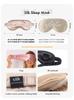 Hot Selling Champagne Silver Navy 100 Mulberry Filling Silk Eye Mask With Sleeping