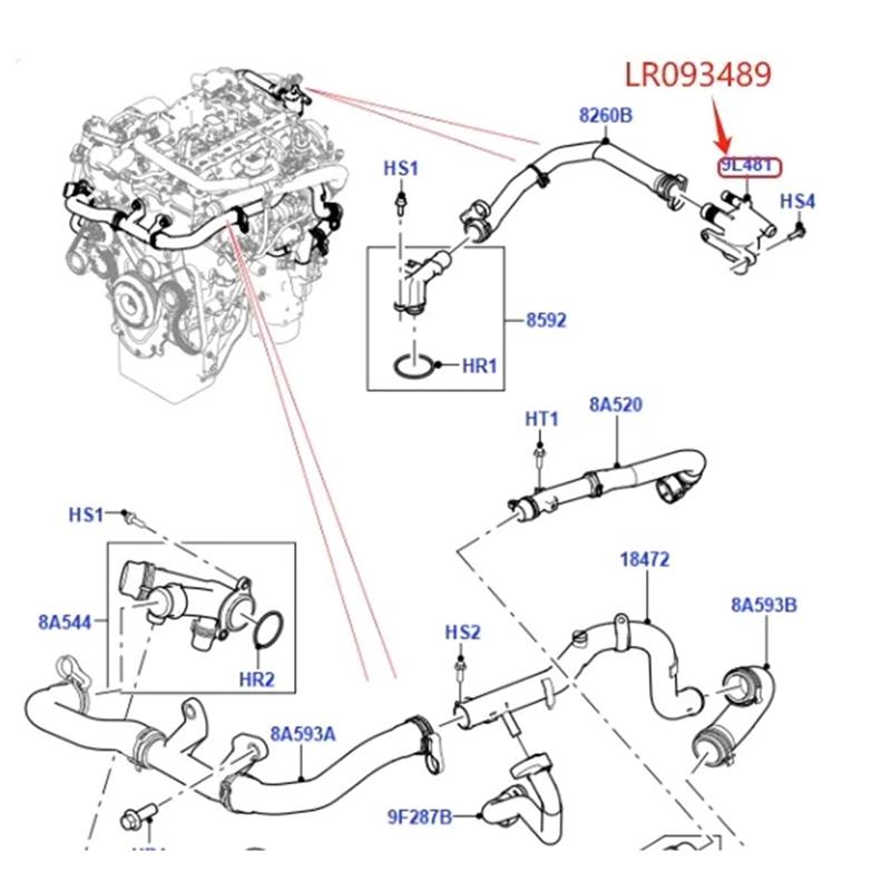 2 ks separátoru oleje a vody pro New Discovery Defender Land Range Rover Sport Velar Evoque Jaguar LR181892 LR093489 JDE38626