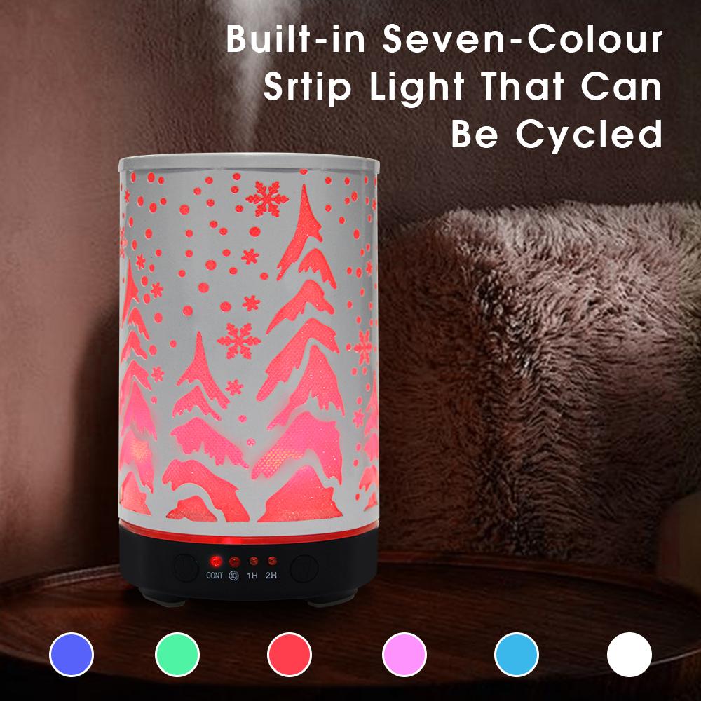 Timing Function Aroma Diffuser Hollow Tree Humidifier Bedroom Fragrance Diffuser with LED Lights Humidificador para aromaterapia