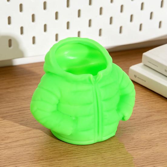 Puffer Jacket Pen Holder, 3D Printed Desk Organizer, Novelty Stationery Holder for Office Home, Creative Gift for Kids Students