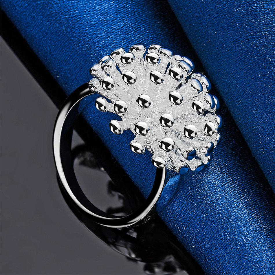 1 Piece of 925 Sterling Silver 5-10 Exquisite Sea Urchin Ring, Women's Charm, Wedding Jewelry, Fashion Gifts and Accessories