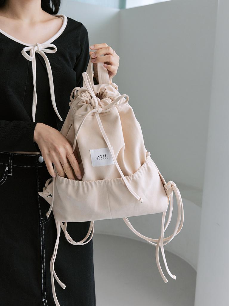 Atil Studio Daily String Backpack _ [Light Beige]