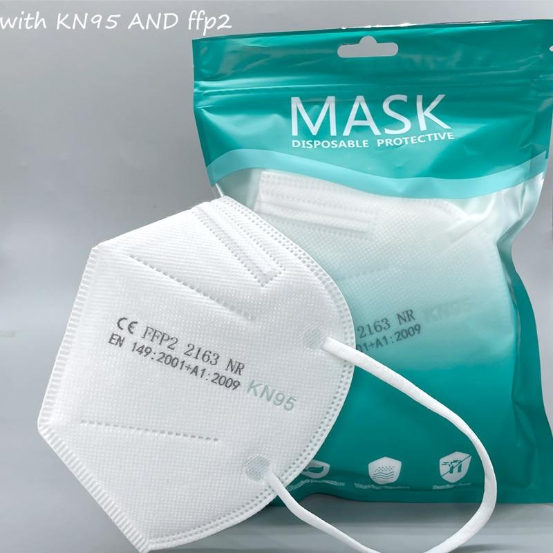 Buy 5 Layers FFP2 Mask CE KN95 Mask Approved Hygienic Protective