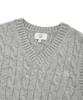 COVERNAT WOMAN Cable Knit Vest Heather Gray