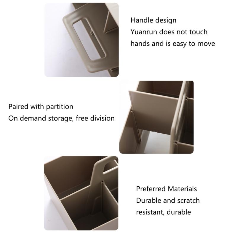 Plastic Divider Basket Multiple Compartments Desktop Arrangement Tabletop Cases Shelf Containers Cosmetic Sorting Cases