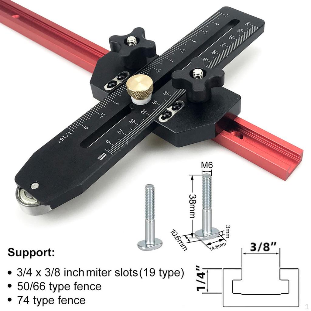 Thin Jig Table Saw Guide for Repeat Narrow Strip Cuts Max 140mm Professional Sturdy Easy Use