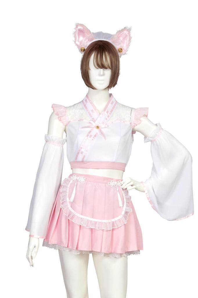 Clearstone SugarWhip Cosplay Halloween Fox Priestess Maid Pink Dámské
