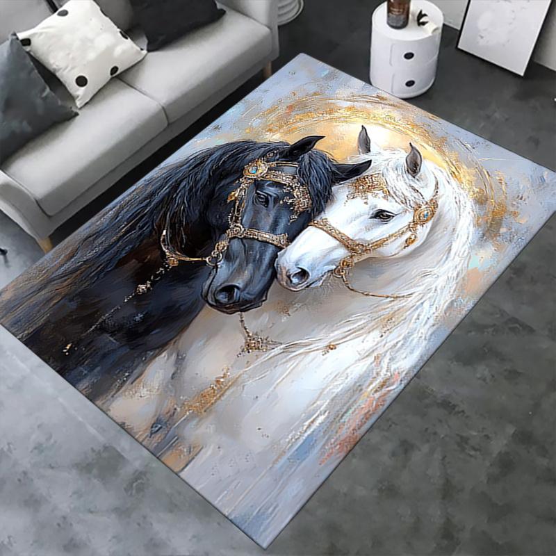1pc Horse,Fantasy,Artwork Office Carpet Soft Polyester Entrance Carpet Washable Non slip Machine Was