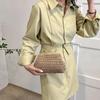 Summer Beach Straw Bags Exquisite Gold Chain Party Banquet Purse Hand Woven Handbag Female Clutch Bag Shoulder Crossbody Bags