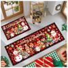 Christmas Festival Crystal Velvet Hallway & Kitchen Absorbent Floor Mat
