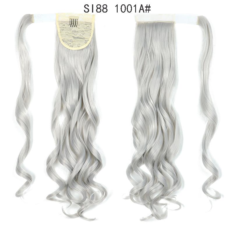 MISS WIG Synthetische Clip-In Wrap-Around Pferdeschwanz-Verlängerung Langer Welliges Pferdeschwanzhaar Für Frauen Tägliches Cosplay Tragen