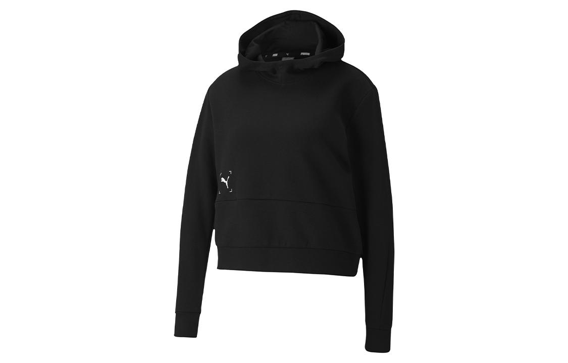 PUMA Sweatshirts Women s Black Hooded Moderate Regular 585257-01 S