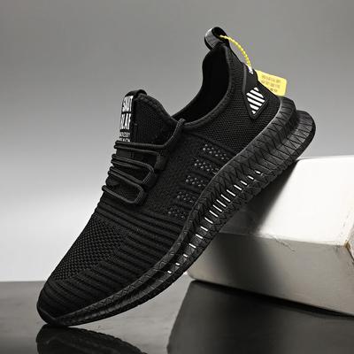Fashion Men's Fashion Sneakers Lightweight Breathable Running Shoes Athletic Walking Shoes Outdoor Casual Yellow Vulcanize Shoes Men