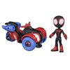 Marvel Spidey and His Amazing Friends - Figurine Miles Morales: Spider -Man Avec Véhicule Techno -quad - Enfants Dès 3 Ans