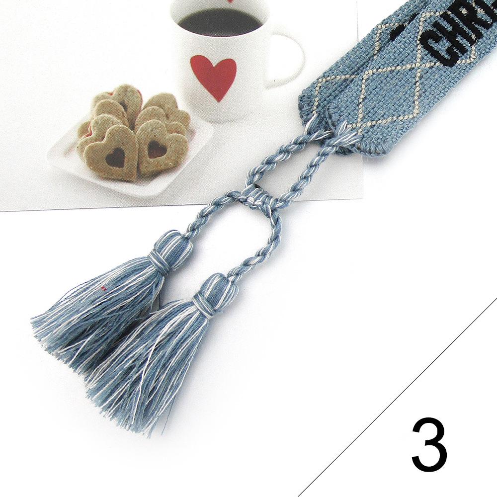 Custom Bohemian Embroidered Bracelet with Tassel and Woven Rope - Handmade Jewelry for Couples and Women