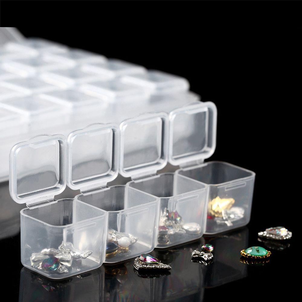 Pill Case  Rhinestone Organizer Nail Art Accessories Plastic Storage Box Beads Container