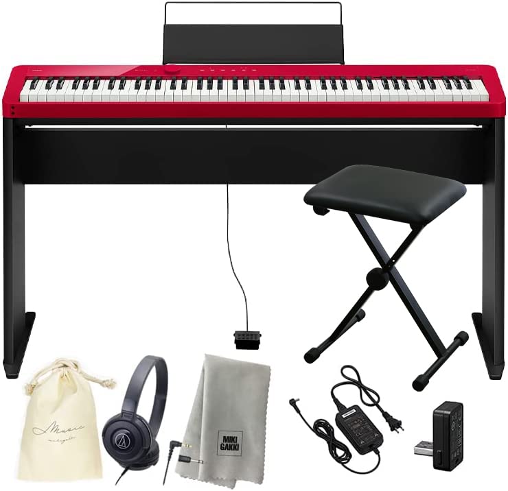 

Casio PX-S1100RD Red [Dedicated stand (CS-68P), headphones (ATH-S100), chair, drawstring bag, original instrument cross set] Privia electronic piano