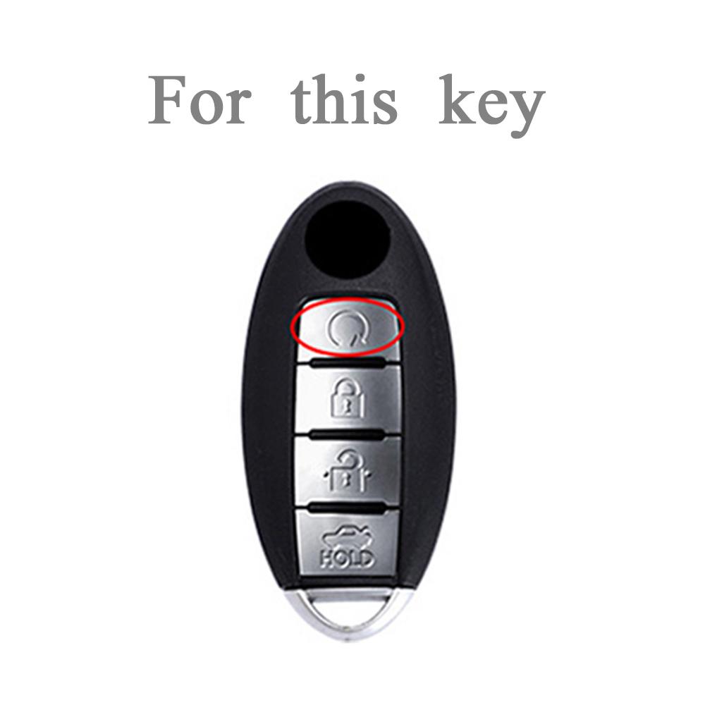 TPU Key Fob Cover for Nissan Altima Rogue Sentra Pathfinder Frontier Maxima Titan Murano Kicks Juke Versa Arma Keychain Lanyard