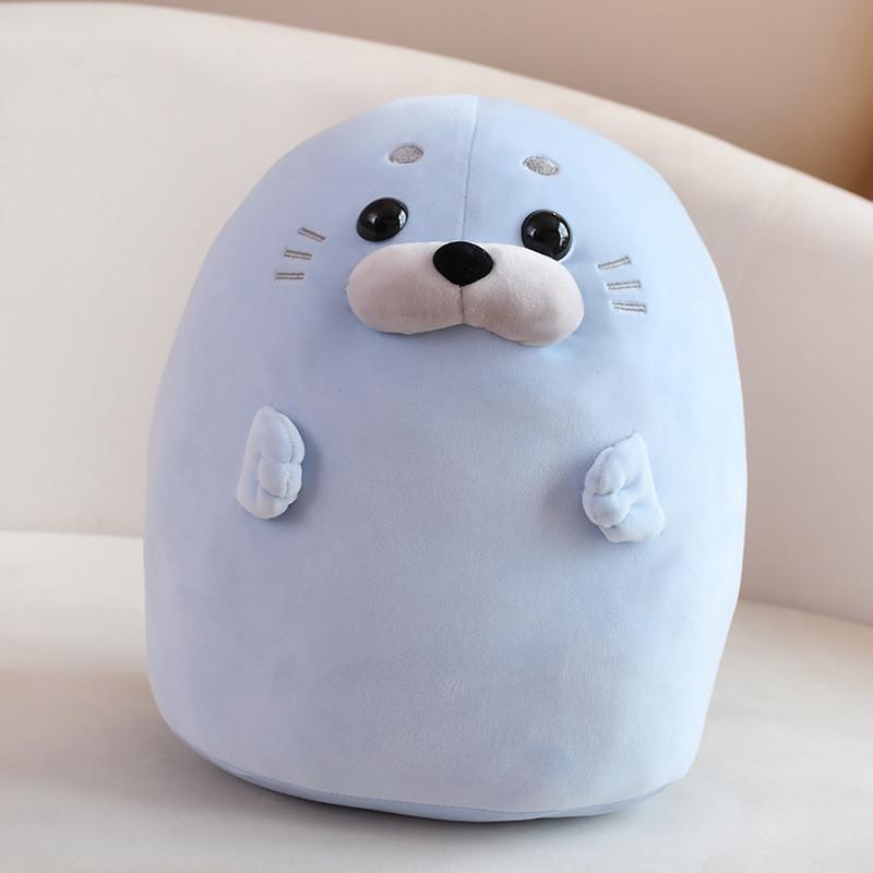 Plush Round Seal Toy Animal Stuffed Doll Cartoon Bedroom Decoration Gift Kids