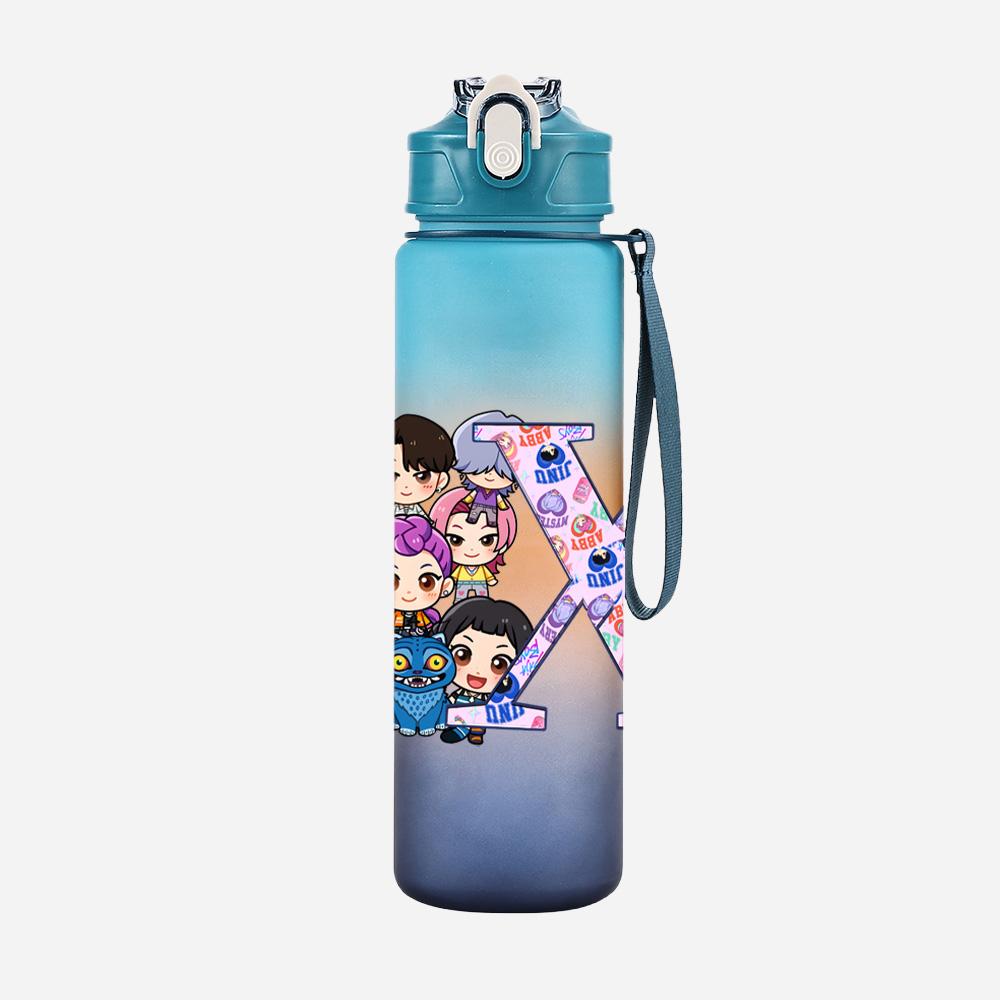 26 English Letter K-Pop Demon Hunters Printed Large Capacity Drinking Cup Portable Outdoor 750Ml Water Bottle Sports Water Cup Children Gift