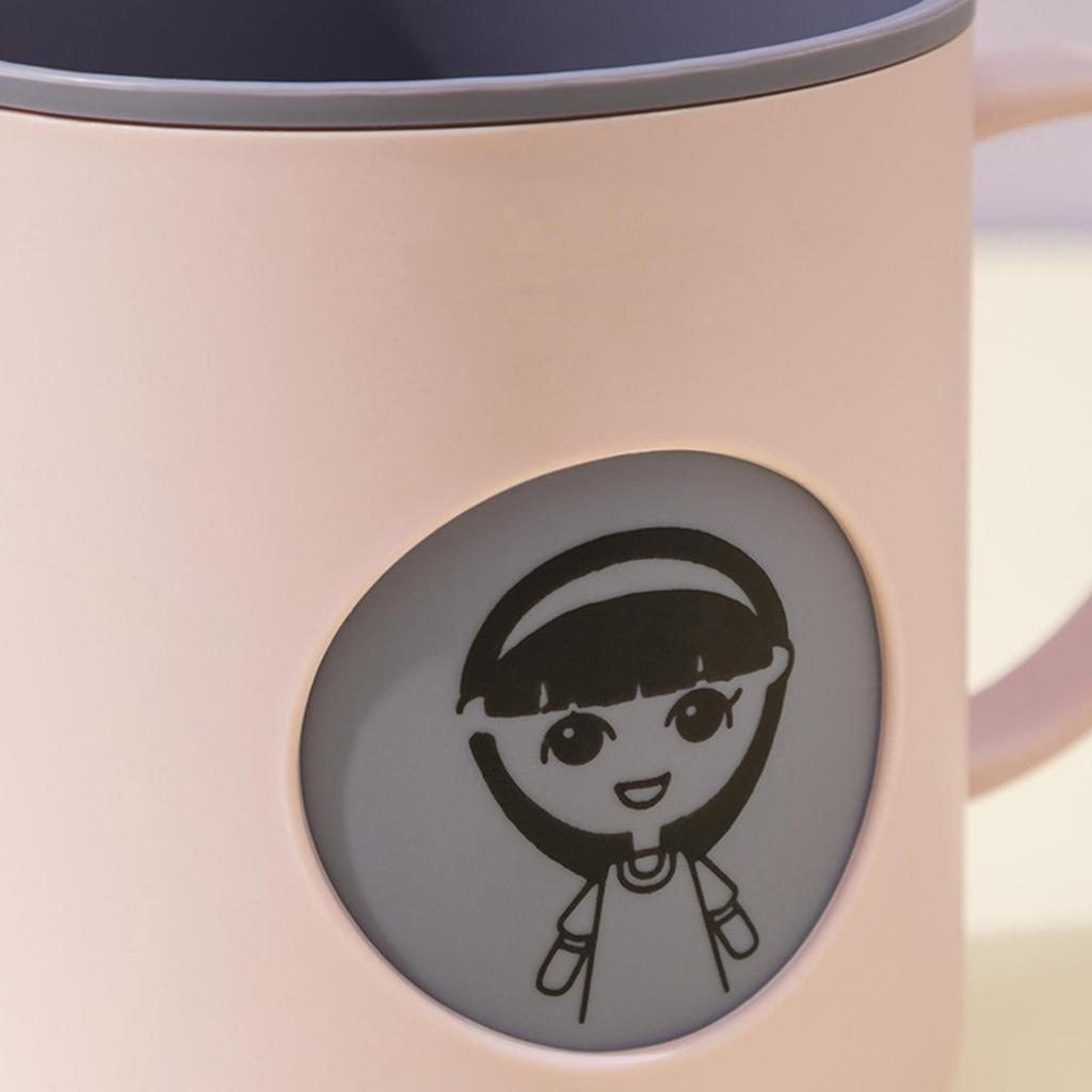 Kelímek na zubní kartáček Dvoubarevný Kreslený Kreativní PP s Uchem Kelímek na ústní vodu do Koupelny