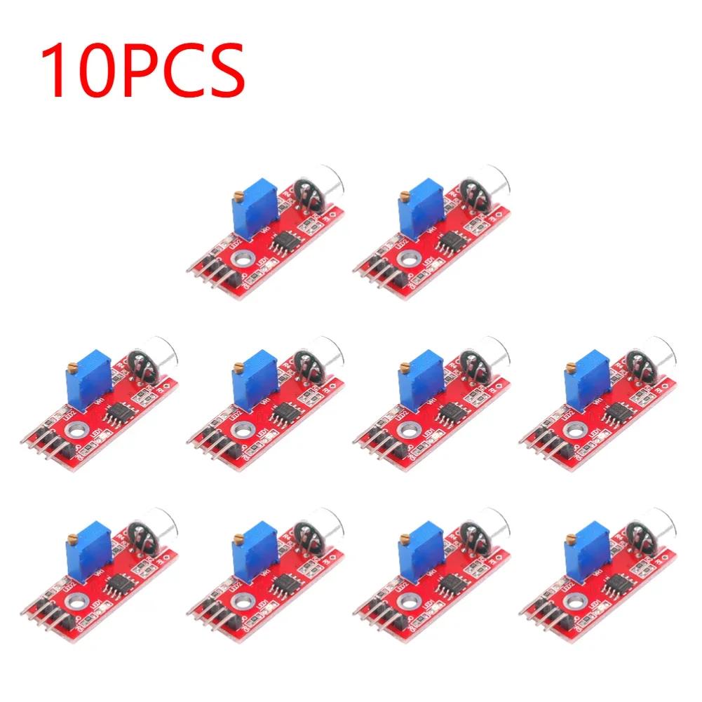 Sound Sensor Detection Module High Sensitivity Sensor Module Signal Output Indication DC 4-6V for Voice Controlled Lights