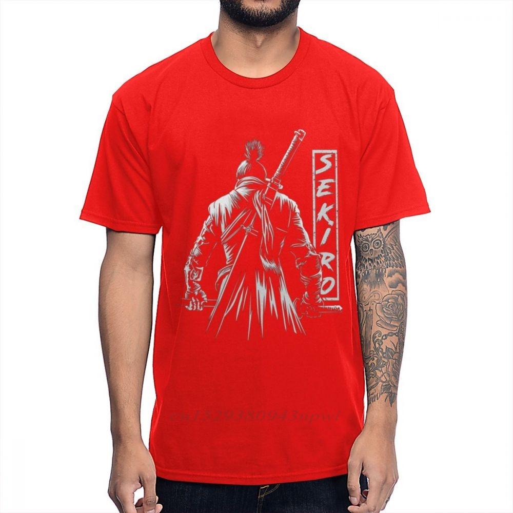 PS4 Game SEKIRO T Shirt Shadows Die Twice The Onearmed Wolf Tee Shirt For Male Retro Homme Tee Shirt 100 Cotton