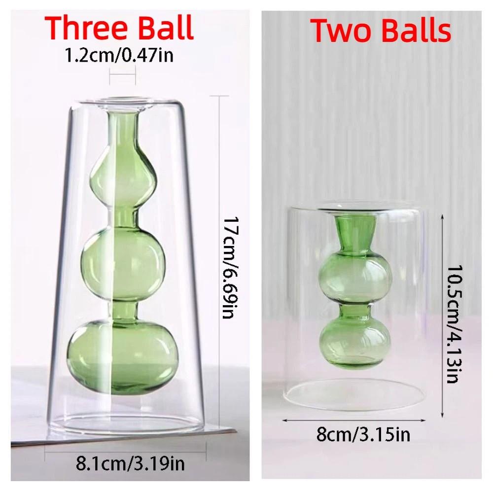 Minimalism Double-layer Flower Vase Creative Aromatherapy Diffuser Bottle Wedding Decor