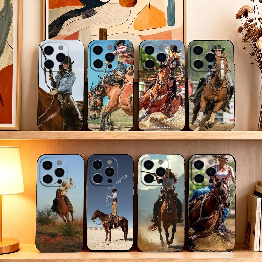 Stile Western C-Cowboy Custodia per Telefono in Silicone Morbido Per IPhone 17 16 15 14 13 12 11 X XR Plus Pro Max Plus