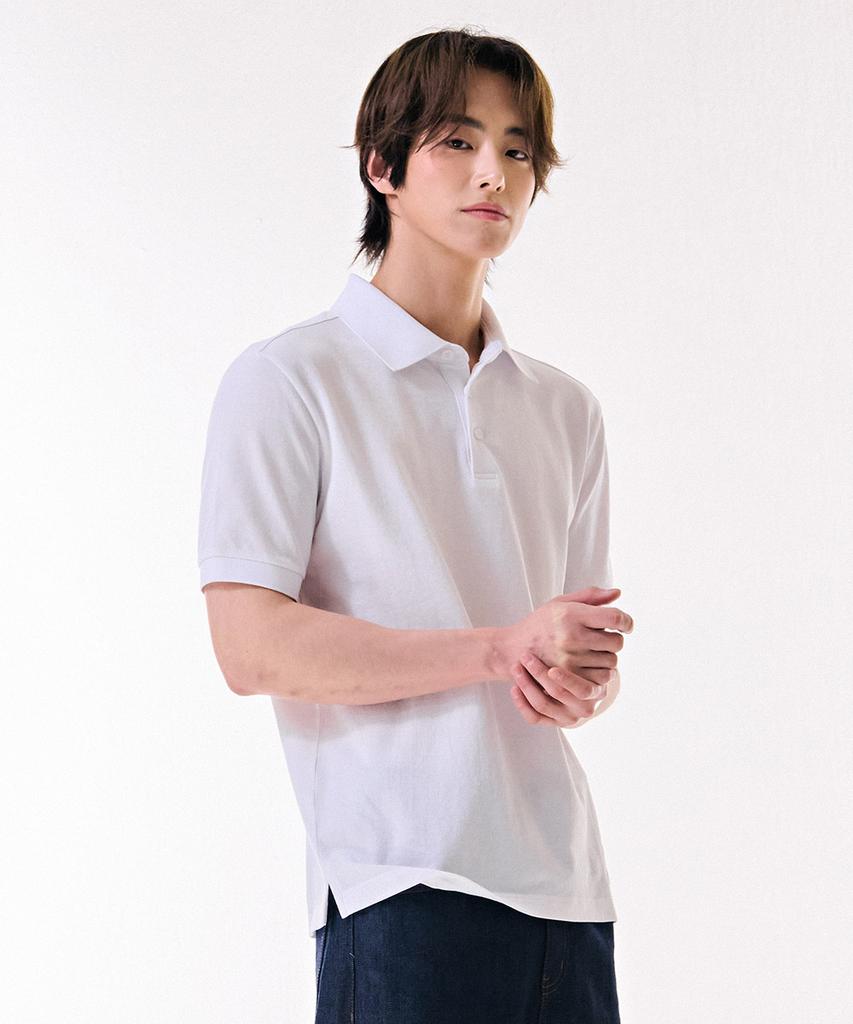 CHASECULT Unisex Essential Cool Pique Collared T-Shirt-Dbzu5701D01