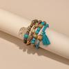 Bohemian Multi-Layer Wooden Bead Elastic Bracelet