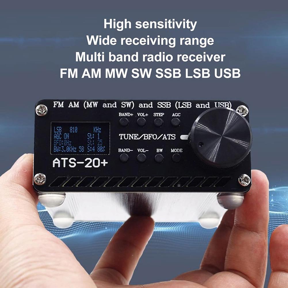 Indoor Radio Listening 89*107*41mm 3.50*4.21*1.61 Inches SI4732 Radio Receiver Full-Band Radio 22 Radio Bands Pre-Configured