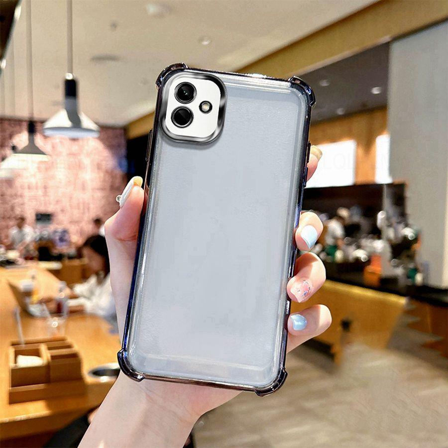 

Shookproof Lens Case For Samsung Galaxy S20 S21 S23 S24 FE S25 S22 A05S M12 A04S Huawei Nova Honor Magic Xiaomi Redmi Note Poco Plating Silicone Cover Galaxy S20 Ultra чёрный