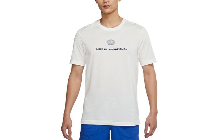 Nike T Shirts Men's White Crew Neck Moderate Straight Fit DM5440-133