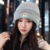 Korean Cute Puppy Knitted Wool Hat for Women Thickened Warm Autumn and Winter New Style Showing Face Small Bag Head Cartoon Cold Hat