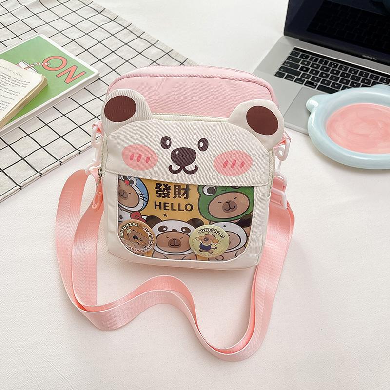 Women's Mobile Phone Bag Cartoon Small Square Bag Student Shoulder Bag