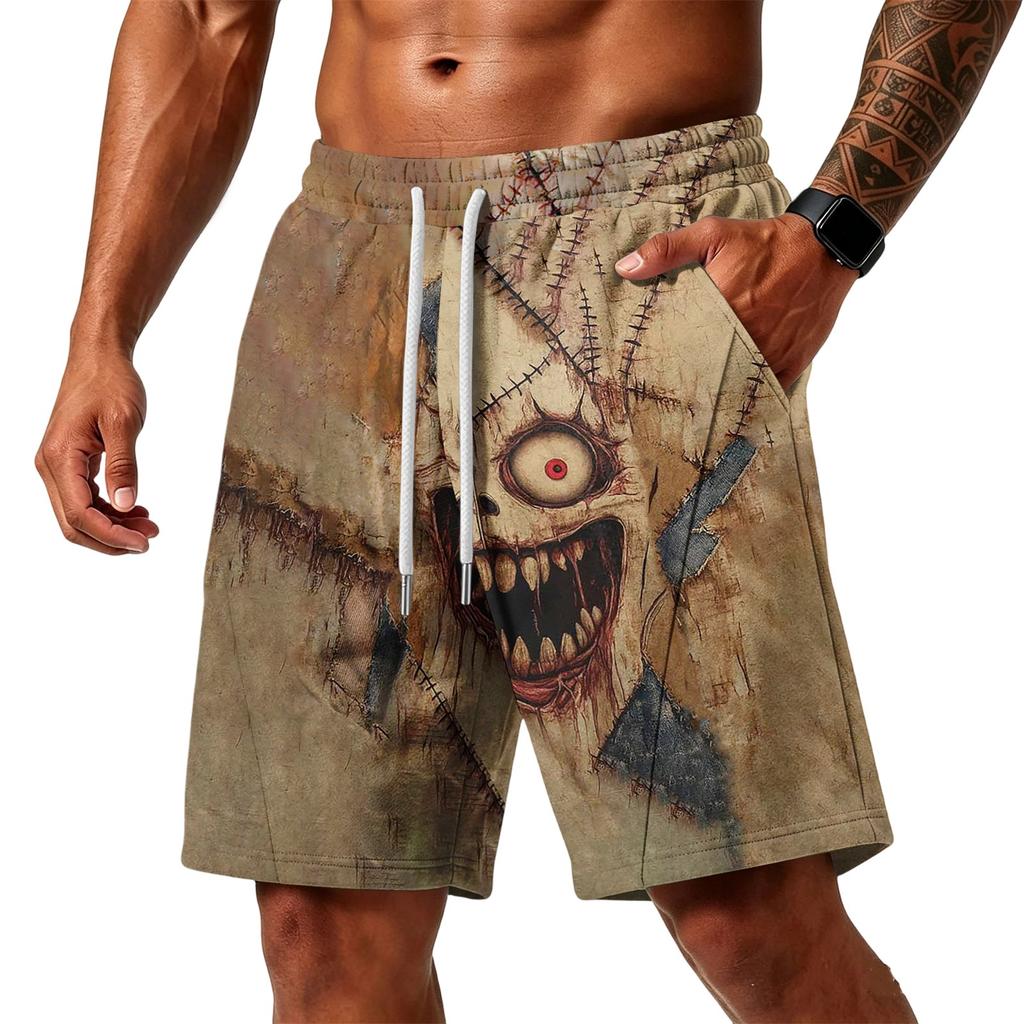Men's Layer Loose Shorts with Pockets - Gym Training Workout Shorts for Beach, , Running, Casual Everyday Wear