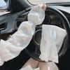 Long Driving Gloves Breathable Floral Lace Gloves Summer Outdoor Sun Sleeves