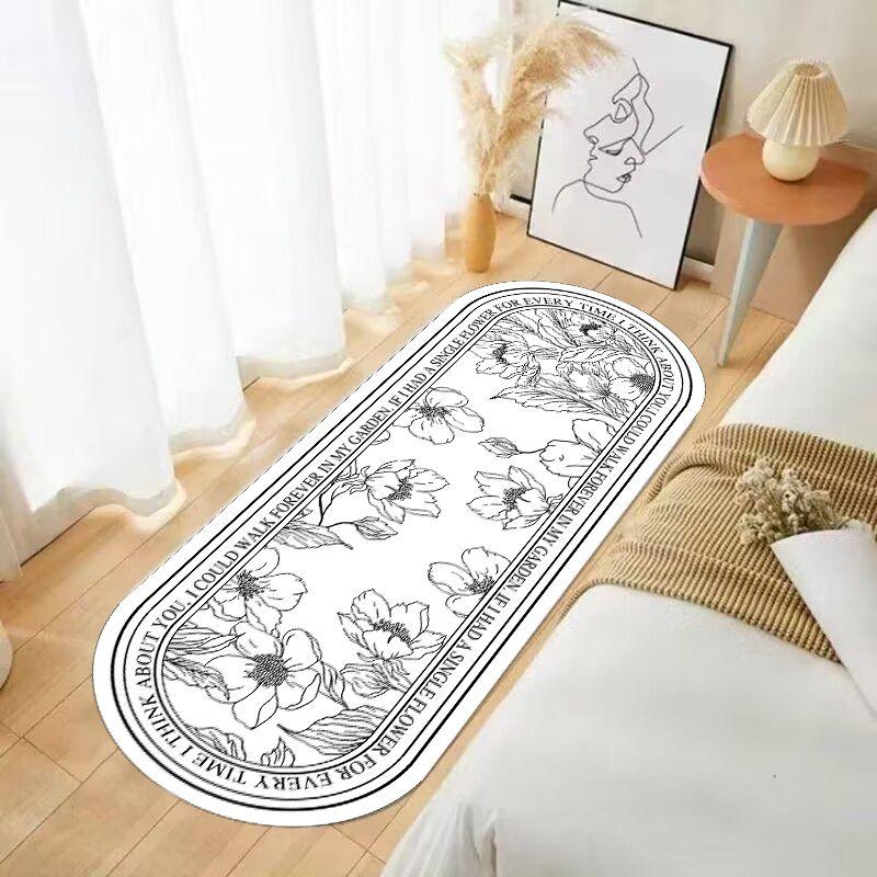 Nordic Fluffy Soft Bedroom Carpet Kids Room Bedside Rug Non-Slip Floor Mat Living Room Decoration Long Area Rug