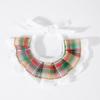 Cat Dog Bib Princess Style Pet Plaid Pet Supplies Cotton Korean Plaid Lace Pet Scarf