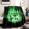 Atletico Nacional Theme Personalized Outdoor Flannel Blankets Soft And Suitable For All Seasons Perfect For Sofas Beds And Camping