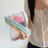 Wide Opening Dot Grid Storage Bag Korean Style Mesh Makeup Bag  Small Item Storage