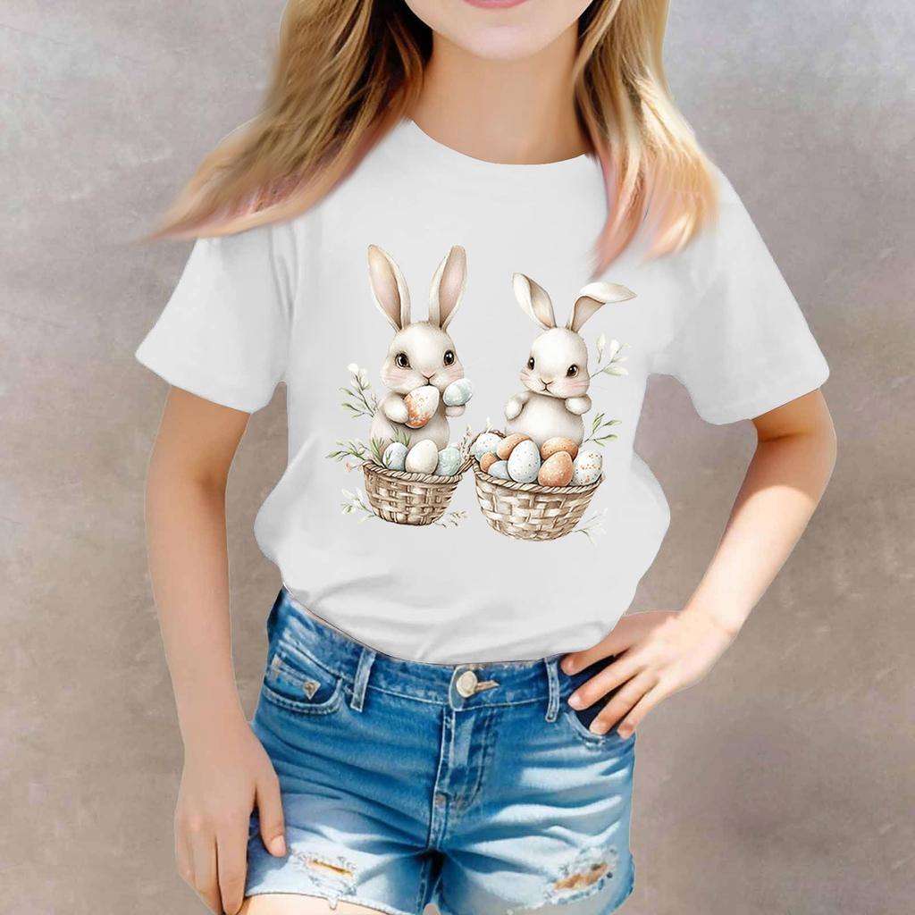 Kleinkind Mädchen Jungen T-Shirts Kinder Top Jungen und Mädchen Bedrucktes Kurzarm T-Shirt