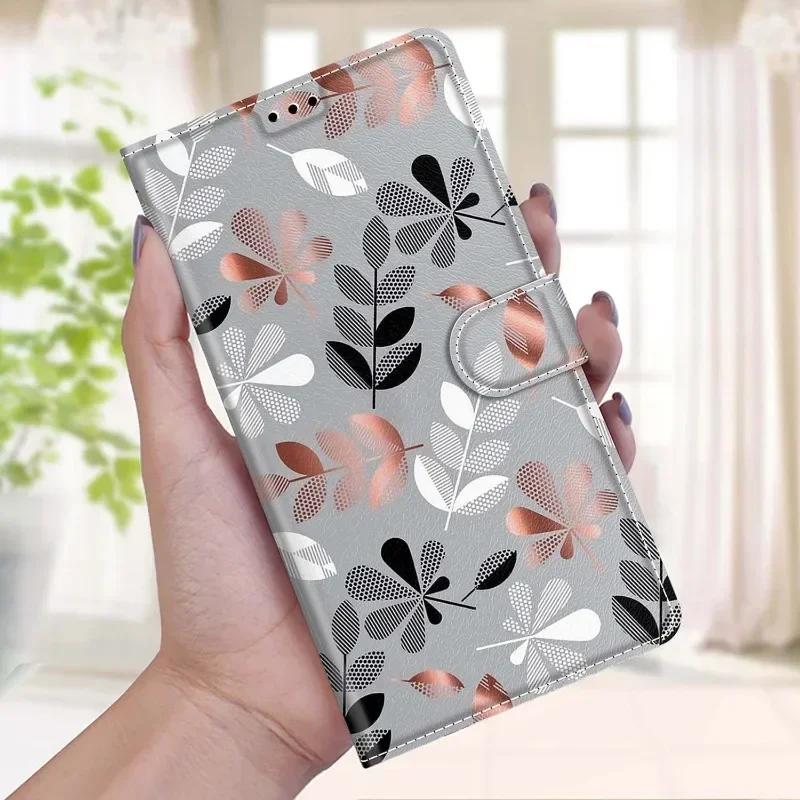 Butterfly Case for Motorola Moto G85 G75 G55 G35 G15 G05 Etui Leather Painted Case for Moto G85 G 85 Capa Stand Book Cover Funda