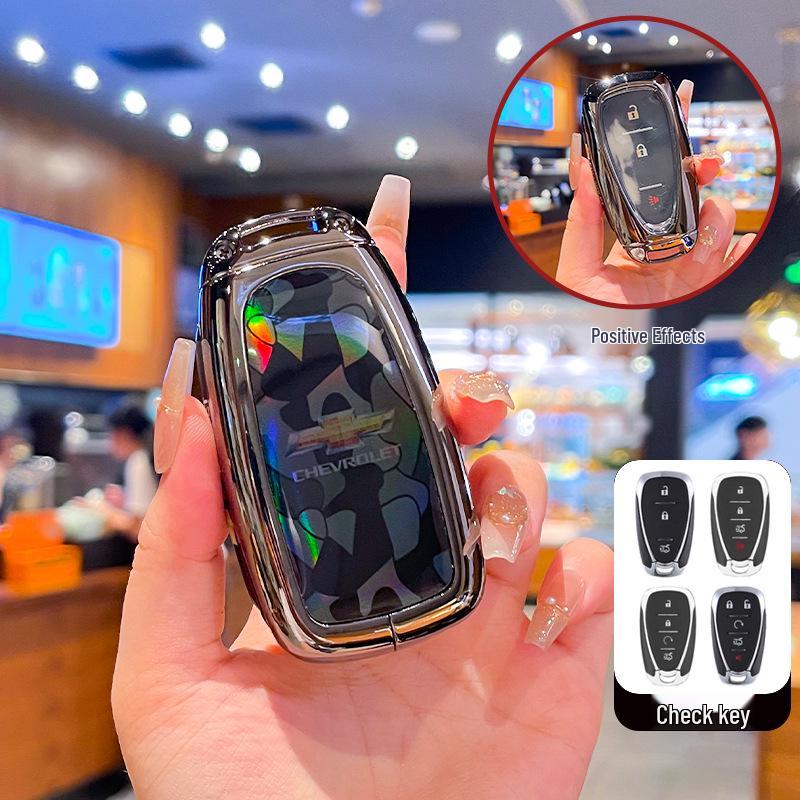 Compatible Key Cover for Chevrolet Malibu XL, Orlando, Cruze, Trax, Trailblazer - Full Coverage Shell
