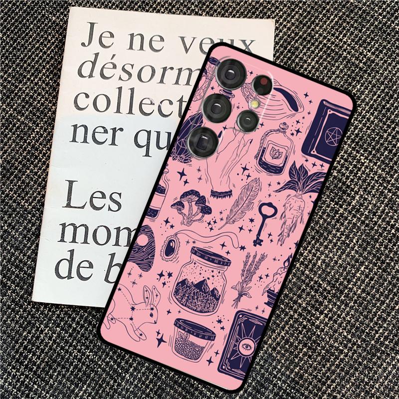 Girly Pastel Witch Goth Ouija Case For Samsung Galaxy S23 Ultra S22 S20 S21 FE Note 10 20 Ultra S8 S9 S10 S24 Plus Cover
