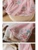 Women's Ethnic Cotton Embroidered Top - Chinese Slanted Placket with Frog Buttons, Artistic Summer Shirt